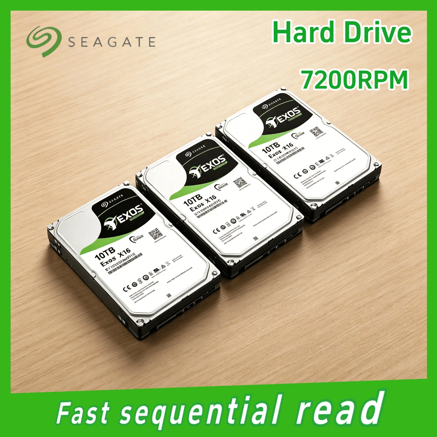 

For Seagate Galaxy 10TB Helium Enterprise NAS HDD 256MB 7200RPM SATA 6Gb/s 3.5 Inch ST10000NM001G for Server Pro Max