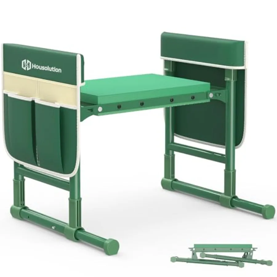 

Садовый стул-табурет Housolution с защитой от опрокидывания, выдвижными ножками, складной и портативный, с 2 сумками для инструментов, утолщенный