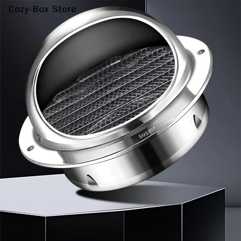 [ZY]Vent Cover Duct Vent Dryer Exhaust Vent Wall Vent Stainless Steel Round Vent Cover For HVAC System[ZY]