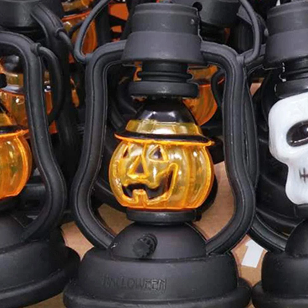 

2PCS Skull Lantern LED Night Light Halloween Decorations Portable Lamps Plastic Operated Indoor Outdoor Festivals