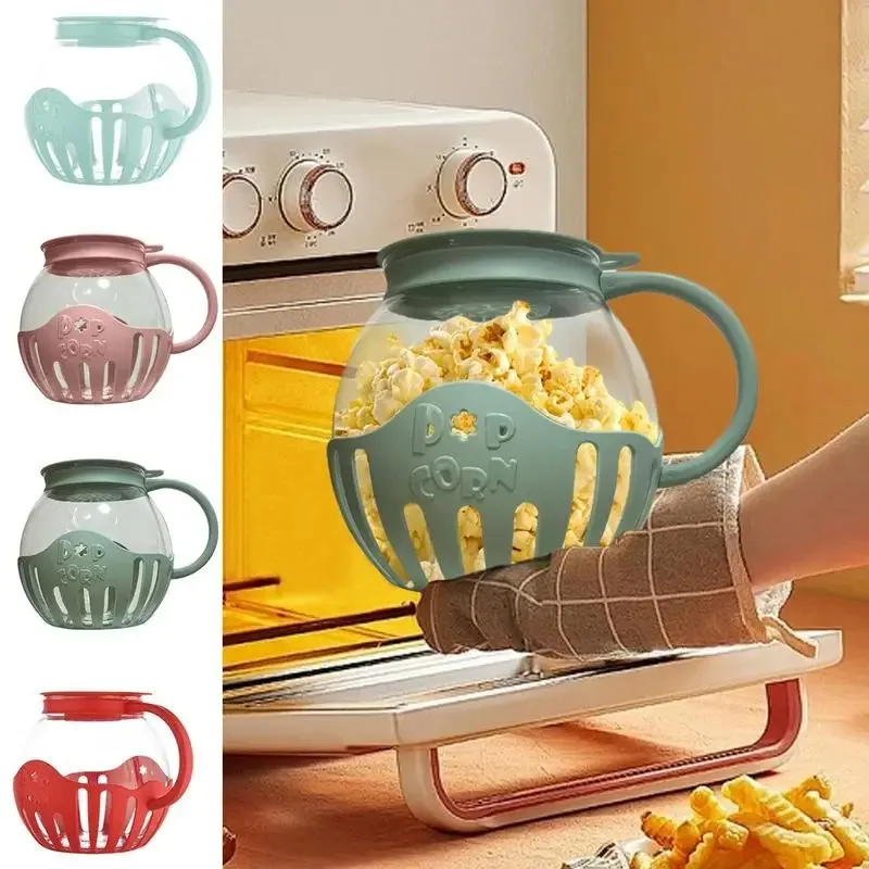 Microwave Popcorn Popper Popcorn Bucket Microwave Bowls Mini Machine Safe Glass Popcorn Maker