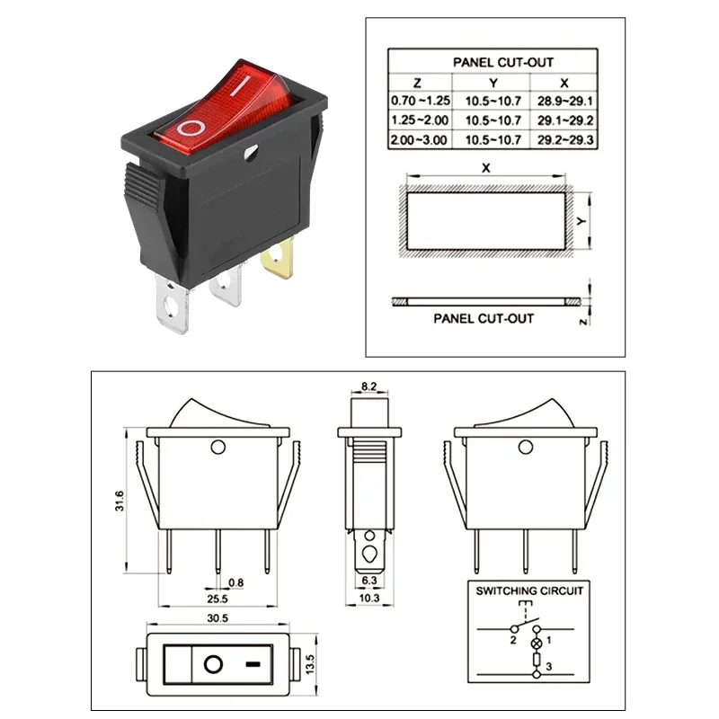 Electric pot electric rice cooker electric frying pan  boat shaped switch accessories  boat shaped rocker panel, power button