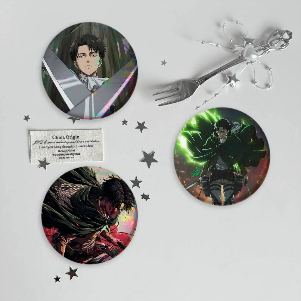 Attack on Titan Levi Ackerman Brooches Cartoon Badge Pins Backpack Hat Accessories Friend Gift