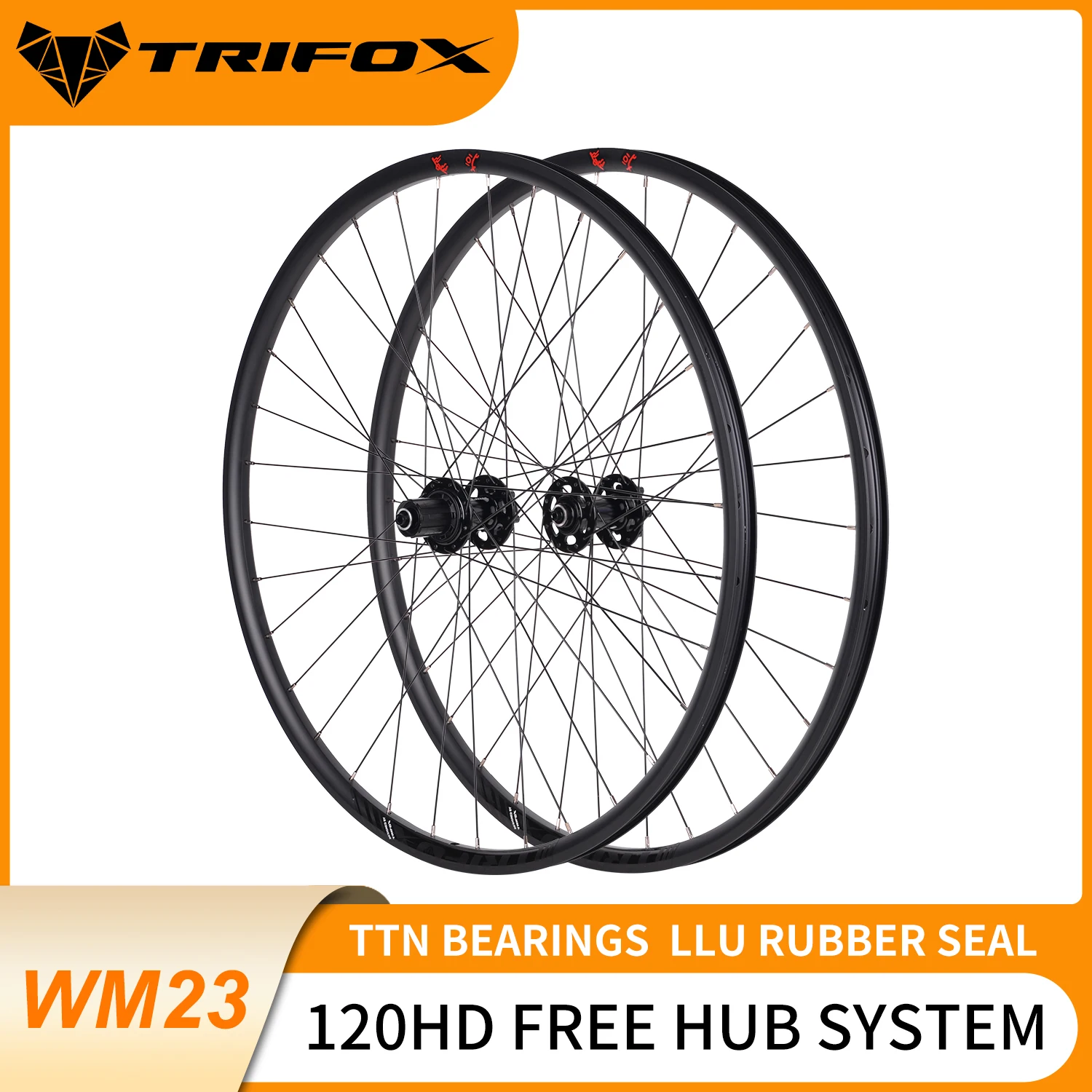 

TRIFOX Mountain bike wheelset 29inch 4 bearing 8-13speed 32H Disc brake 29er Aluminum alloy bicycle wheel