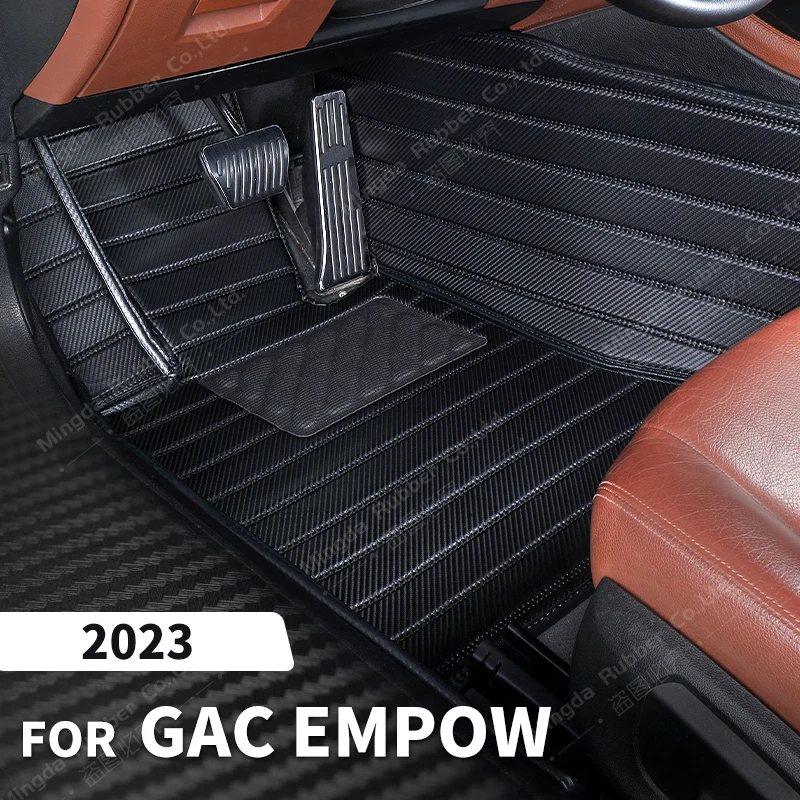 

Custom Carbon Fibre style Floor Mats For GAC Trumpchi Empow 2023 Foot Carpet Cover Automobile Interior Accessories