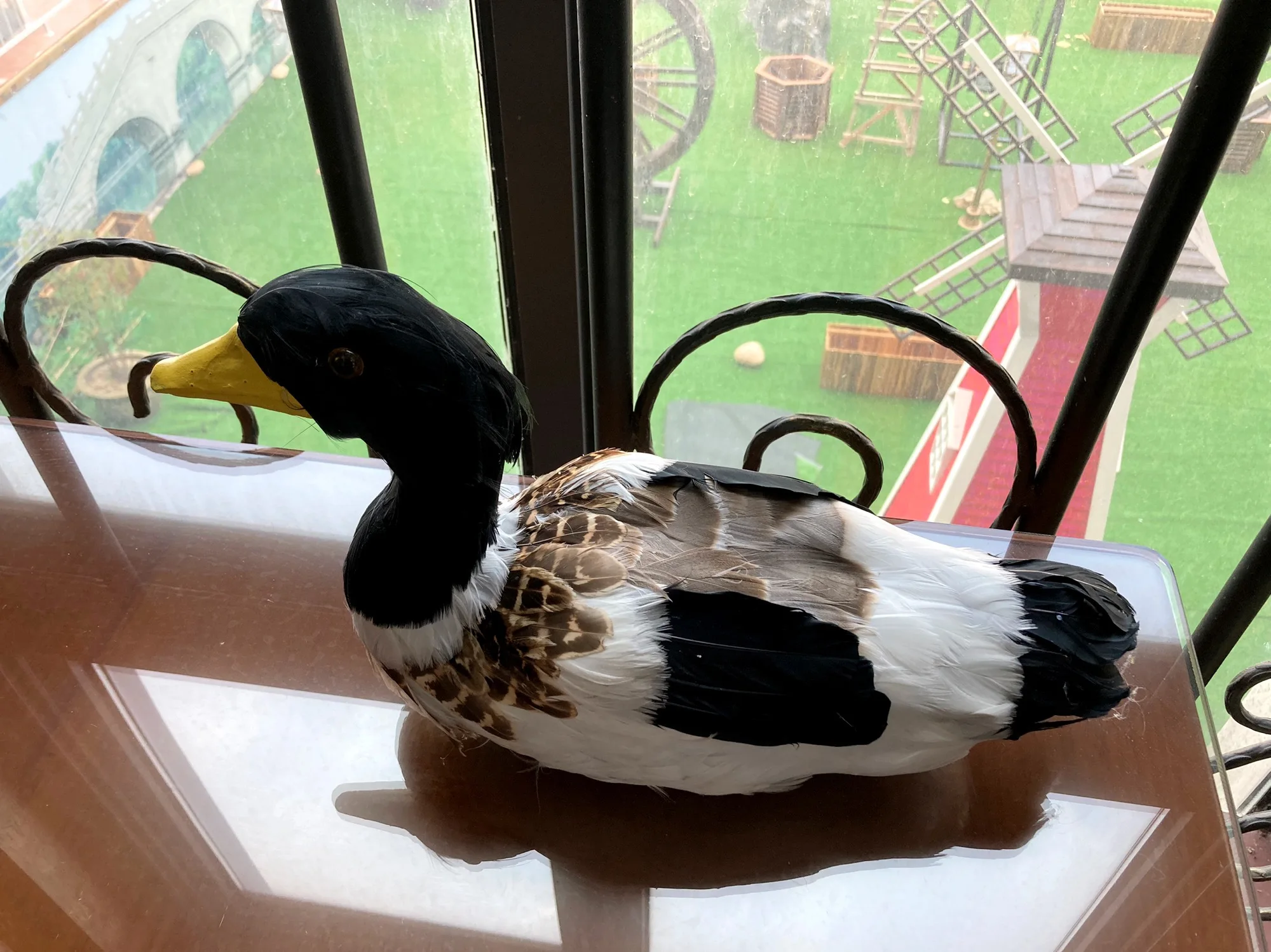 Simulation animal foam& feather duck model yard garden ornament home decoration y499