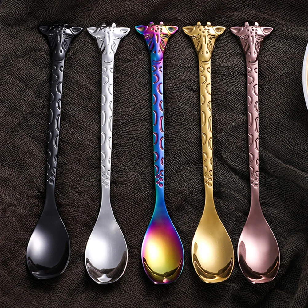 

2pcs Stainless Steel Spoon Fork Set Golden Dessert Teaspoons For Coffee Cappuccino Cake Salad Appetizer Home Kitchen Use