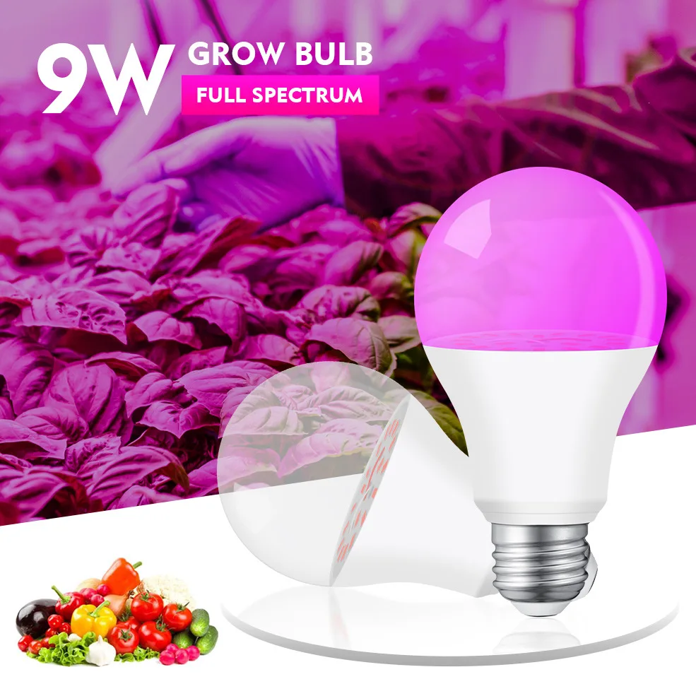 

Grow Light 18Leds E27 9W For flowering Plant and Outdoor Lighting Bulb