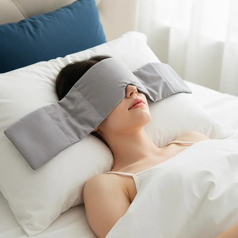 Weighted Sleep Eye Mask for Men and Women Gravity Design Light Blocking Headband