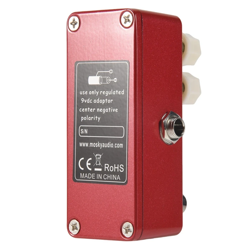 Mini Pedal de efectos de guitarra Mini Crunch Red Distortion Pedal de guitarra True Bypass Full Metal Shell-VVBC