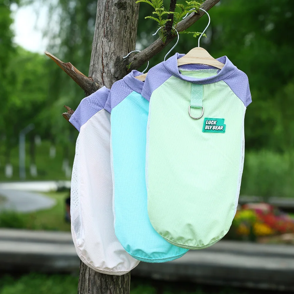Dog Cooling Vest UV Protection Shirt, Ice Silk Breathable Pet Clothes for Summer Outdoor Walking, Lightweight Sun Protective