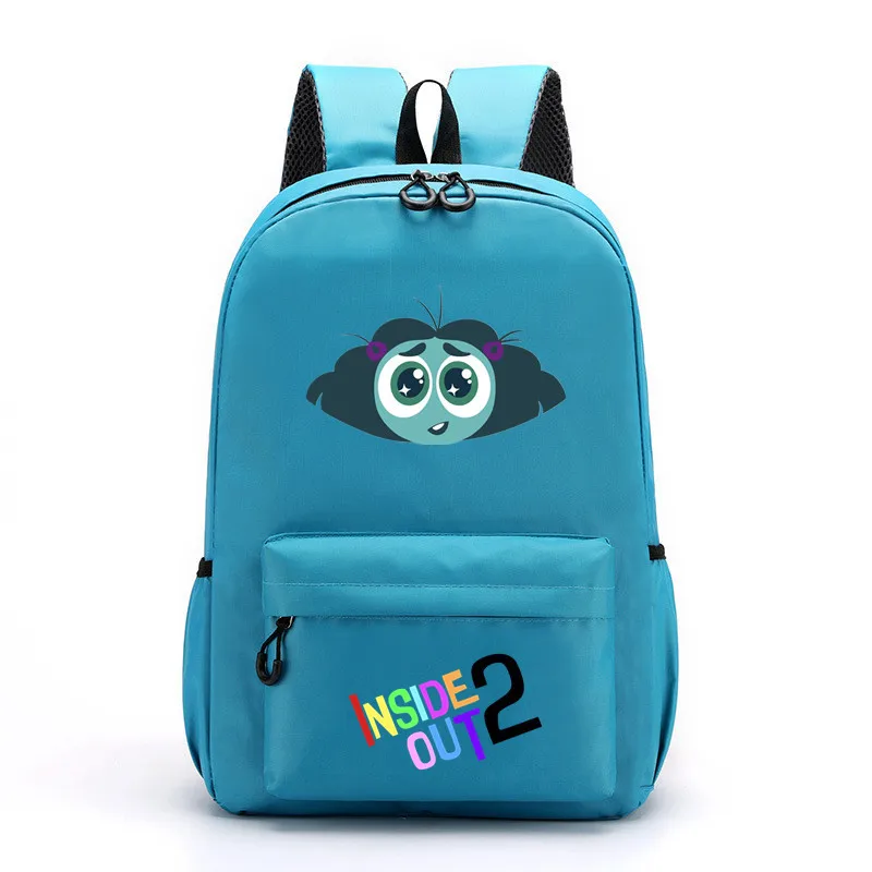 New Disney Inside Out 2 Cartoon Backpack Joy Anxiety Anger Sadness Large Capacity Waterproof Children School Bag Birthday Gifts