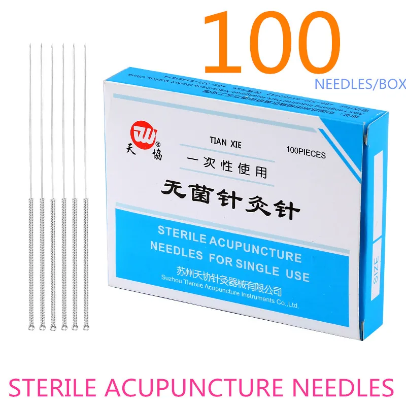 

Disposable Sterile Acupuncture Needle 100 Skin Detox Asepsis Acupuncture Needles Beauty Painless Needle