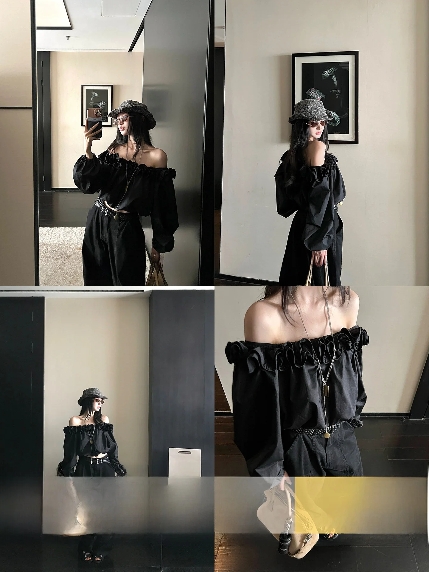 

Ele Evening Gown with Lace Trim High Densi Satin One oulder Design Cotton 00% ort Length Pure Color Women's irt