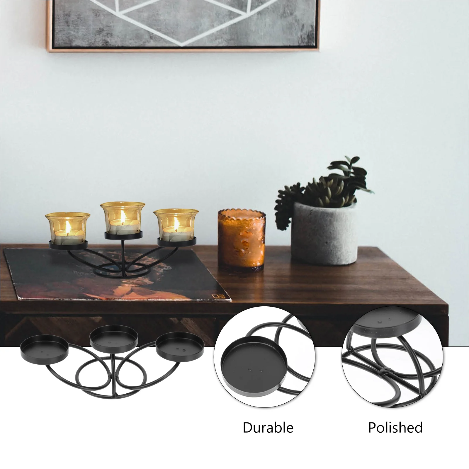 

Iron Art C Decorative St Home Table Black Dining Reusable Creative Shape Design Simple Atmosphere Gift