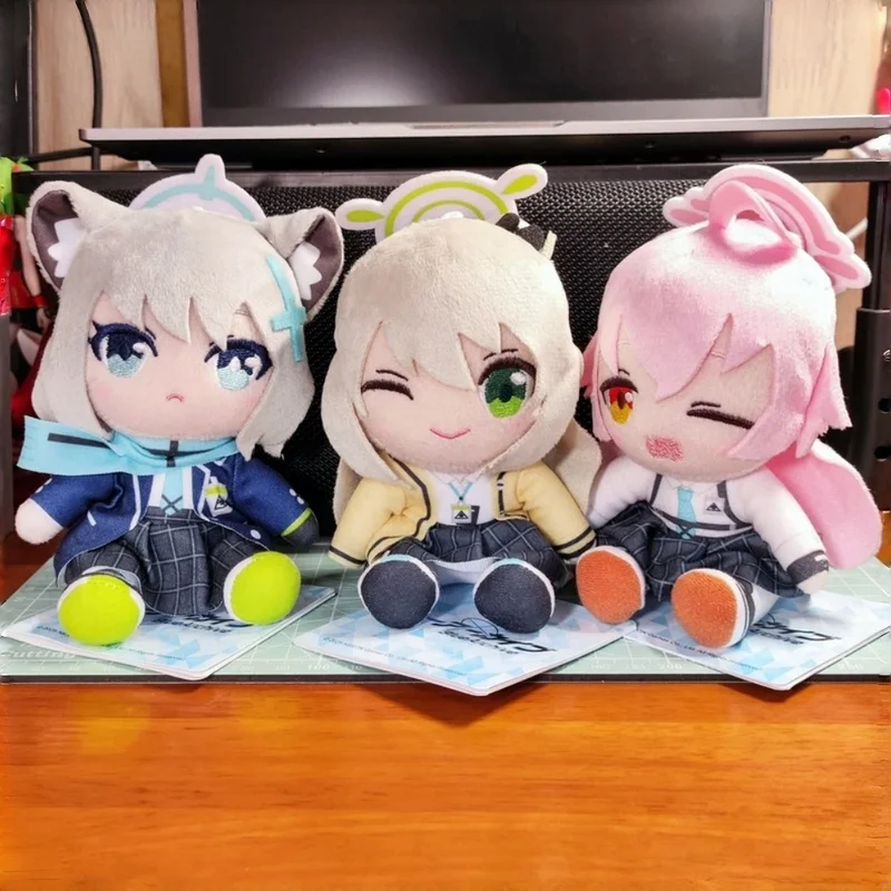 Genuine Sega Anime Blue Archive 12cm Plush Toy Cute Anime Character Sit Stuffed Doll Toy Soft Collectible Plush Toy Gift