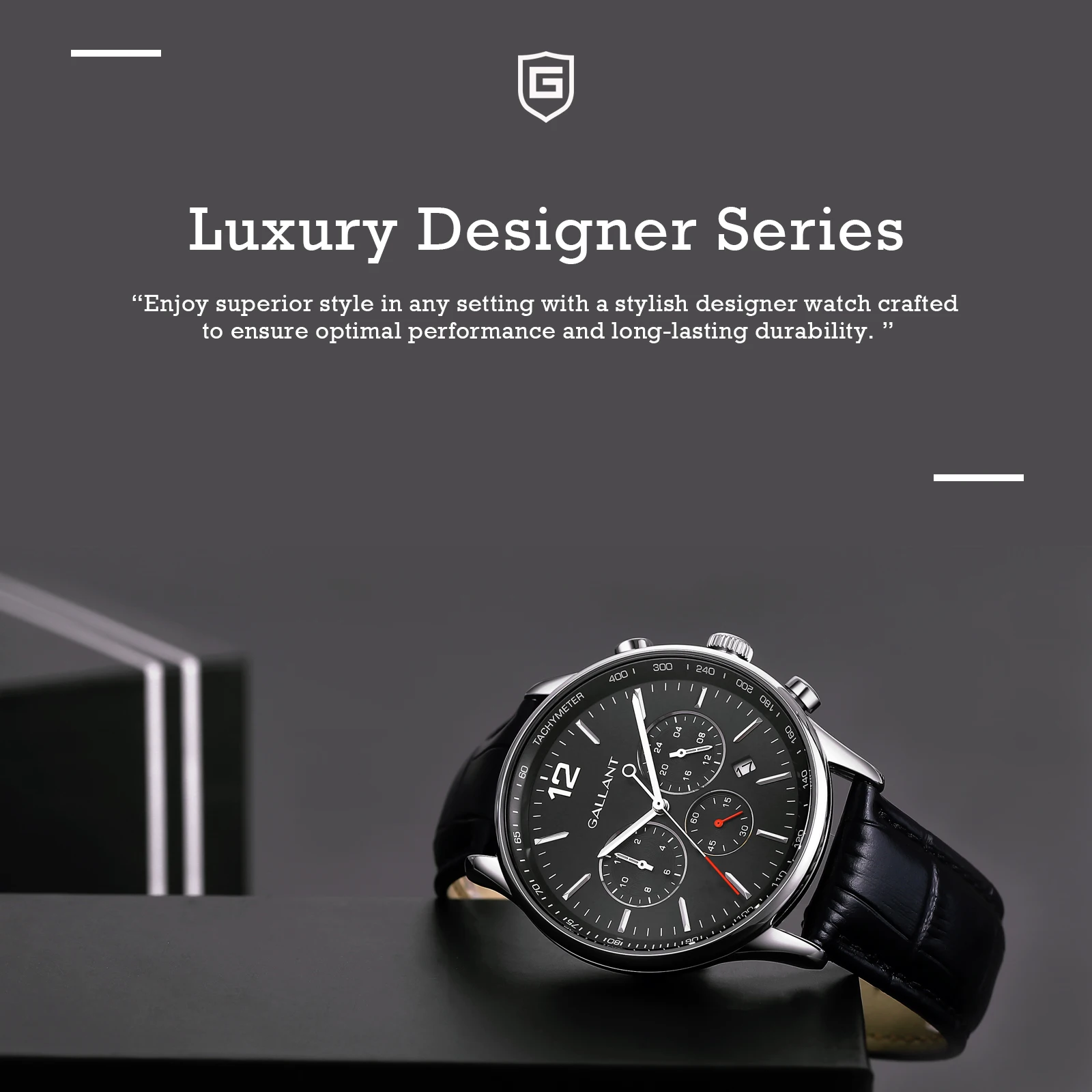 Mens Watch Luxury Quartz Watch for Men with Leather Strap Dual Time Multi Dial Wrist Watch Waterproof