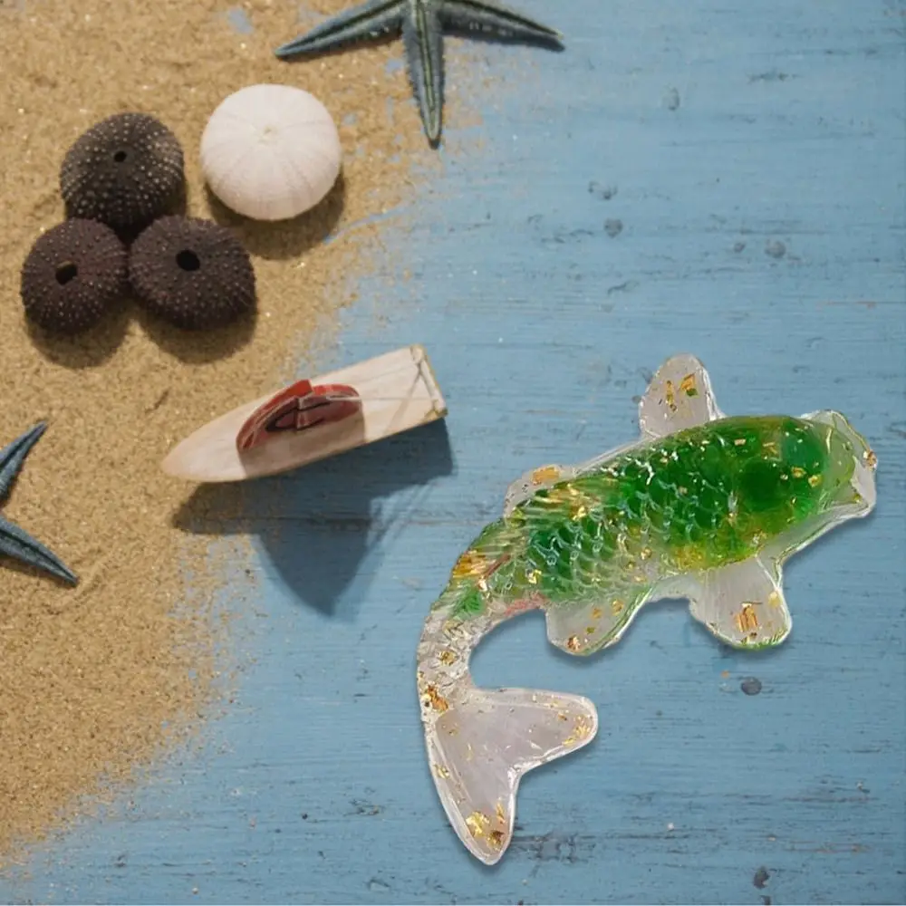 زخرفة أسماك كوي كريستالية طبيعية ، جل بالتنقيط ، زينات صغيرة للأسماك الذهبية ، أحجار مكسرة ، هدايا مجوهرات مكتبية ، 2 ry #4