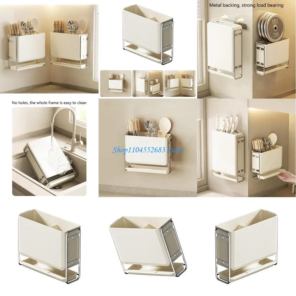 

Y6GD кухонный держатель для столовых приборов, сливная стойка для хранения, настенный органайзер для палочек для еды, стойка для