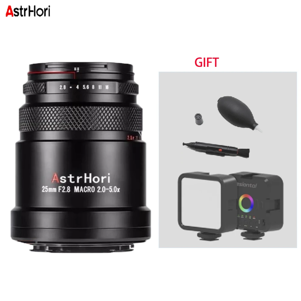 

Astrhori 25mm F2.8 Full Frame Ultra Macro 2X-5X Magnification Lens for Canon RF Sony E Nikon Z Fujifilm X Leica L