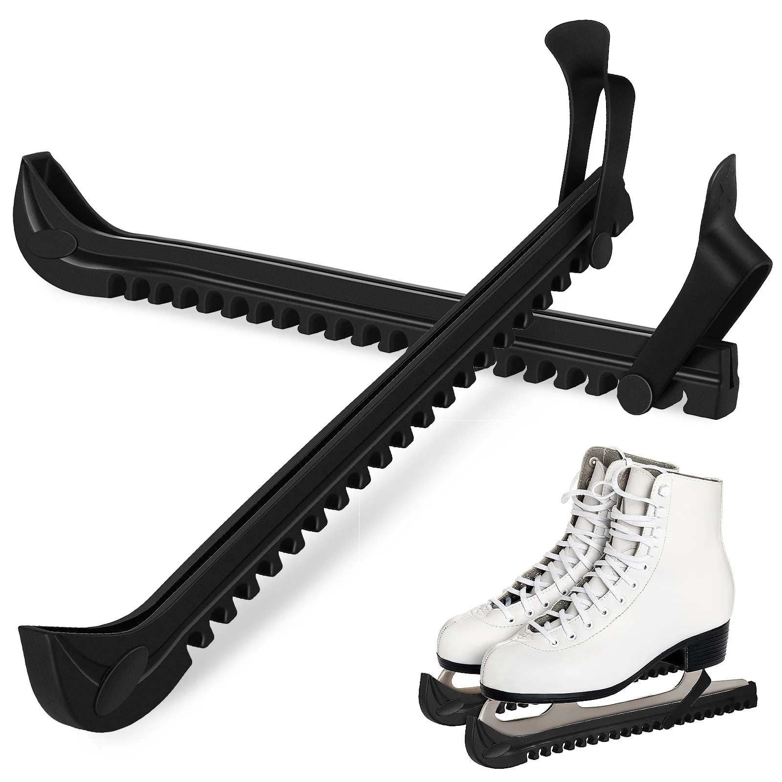 

2Pcs Ice Skate Protector Guards Hard Plastic Covers for Ice Hockey Figure Skating Accessories Youth Adults