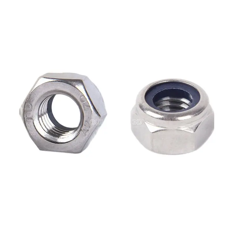 

50pcs/Lot M3/M4/M5 Nylon Lock Nut,Locking Nut,Self Lock Nut,Carbon Steel Self Locking Hex Nuts for CNC 3D Printer