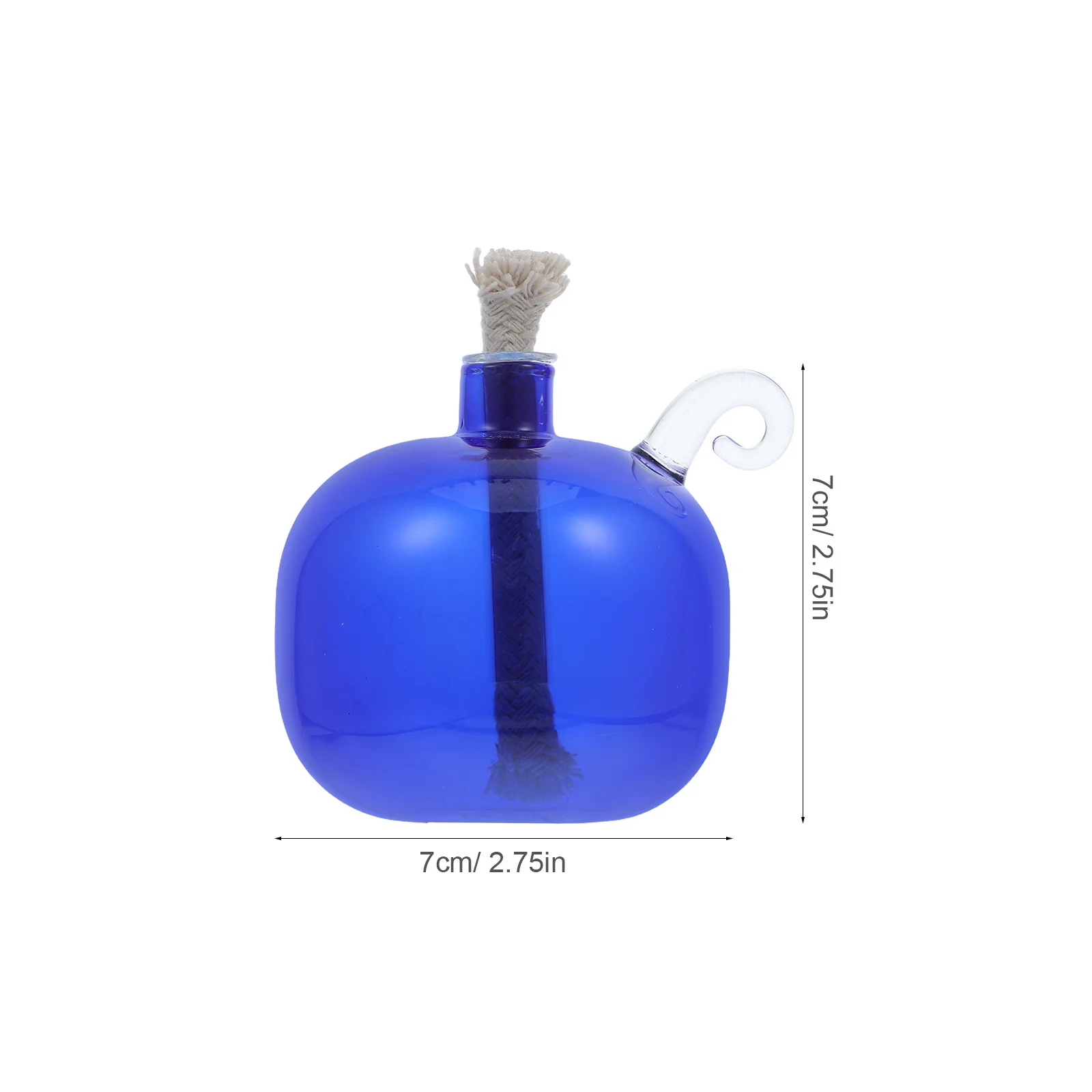Lâmpada de óleo de vidro redonda recarregável, borosilicato transparente, design moderno, uso interno, decoração de casa, lâmpadas de óleo líquido para uso interno