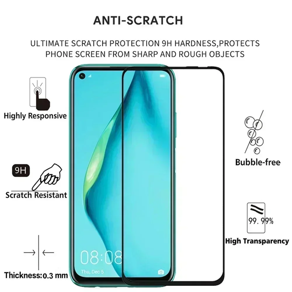 2PCS Glass For Huawei P40 Lite E P30lite p 40 30 Light Camera Lens Screen Protector For Huawei P30 Lite P40Lite E Tempered Glass