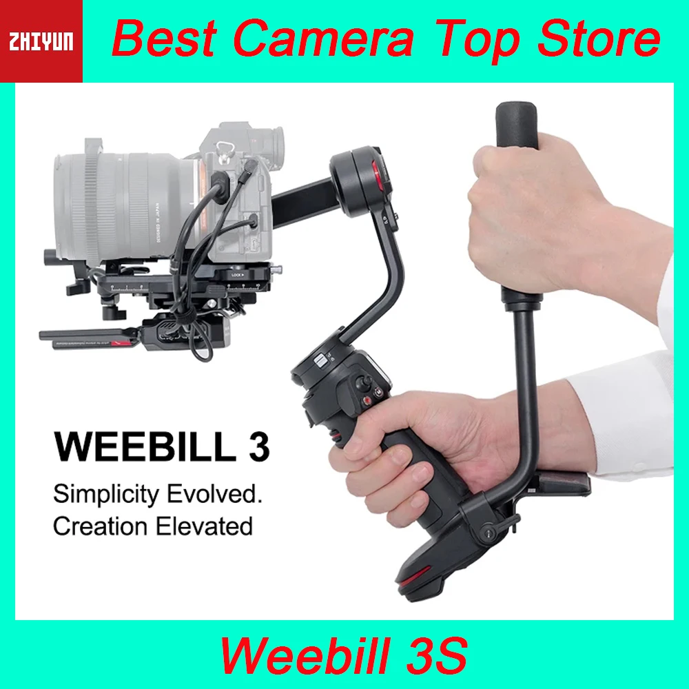 ZHIYUN Weebill 3 3-Axis Camera Gimbal Outdoor Video Cameras Stabilizer for DSLR Mirrorless Canon/Sony/Panasonic/Nikon