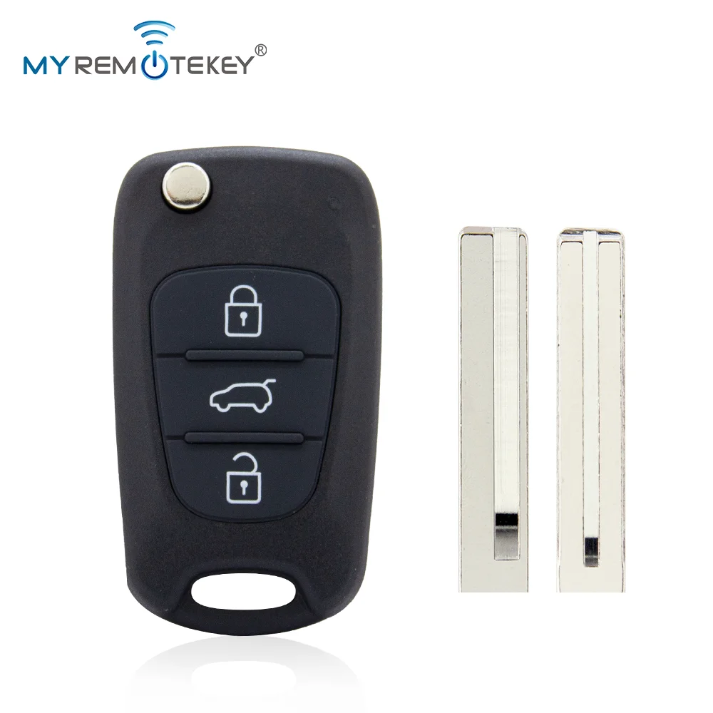 MYREMOTEKEY Fernbedienungsgehäuse mit 3 Tasten für Hyundai I20 I30 I35 IX20 IX35 Elantra 2008-2012 Klappbare Fernbedienungs-Schlüsselhülle – Detail 1