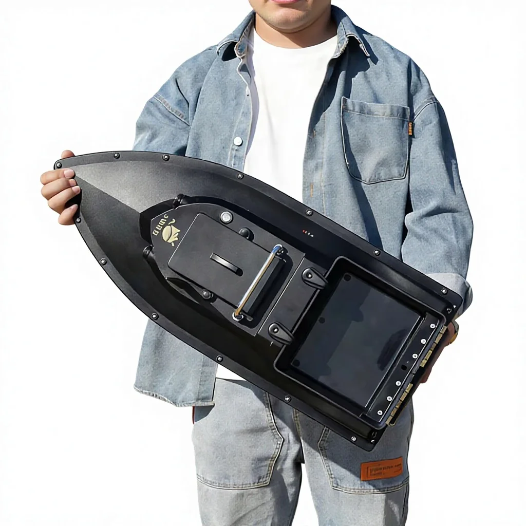 

Бесщеточный катер для прикормки T118, сверхскоростной катамаран 300 м/мин с эхолотом и функцией вытягивания сетей