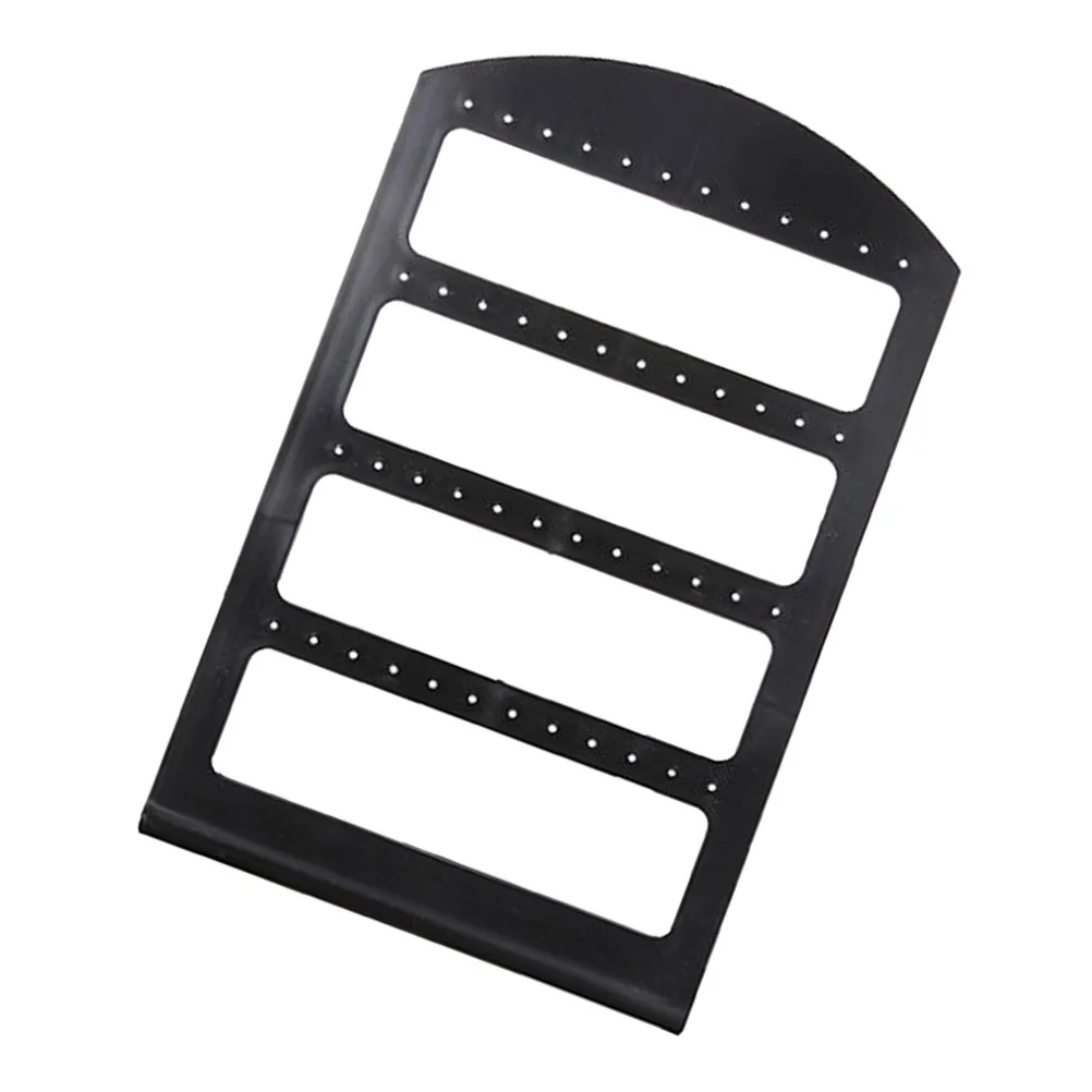 منظم أقراط أكريليك، حامل عرض 48 فتحة، حامل أقراط متدلي، صينية رف سوداء سهلة الوصول، عرض النقل #5