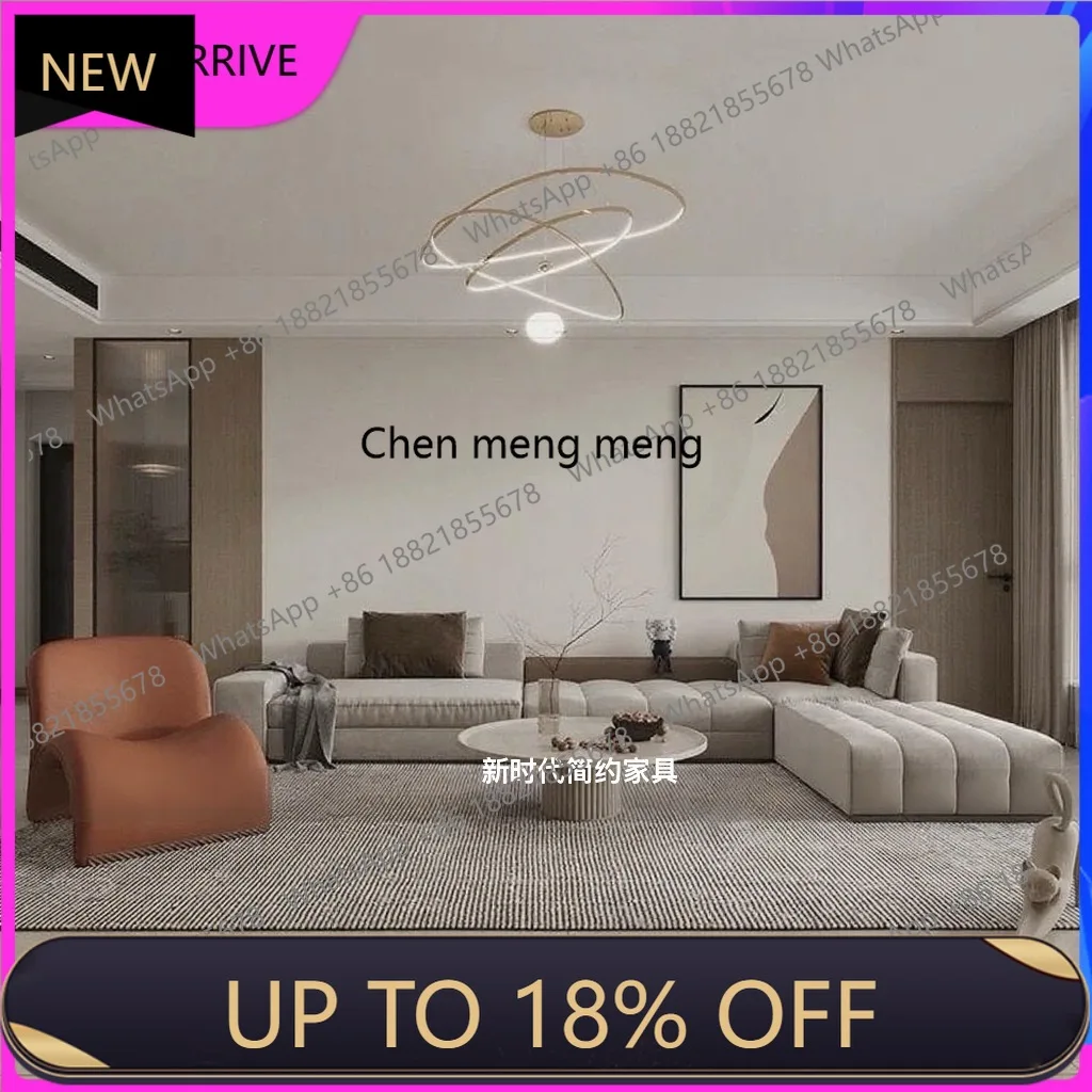 

M78 Italian light luxury designer living room villa matte fabric sofa module combination