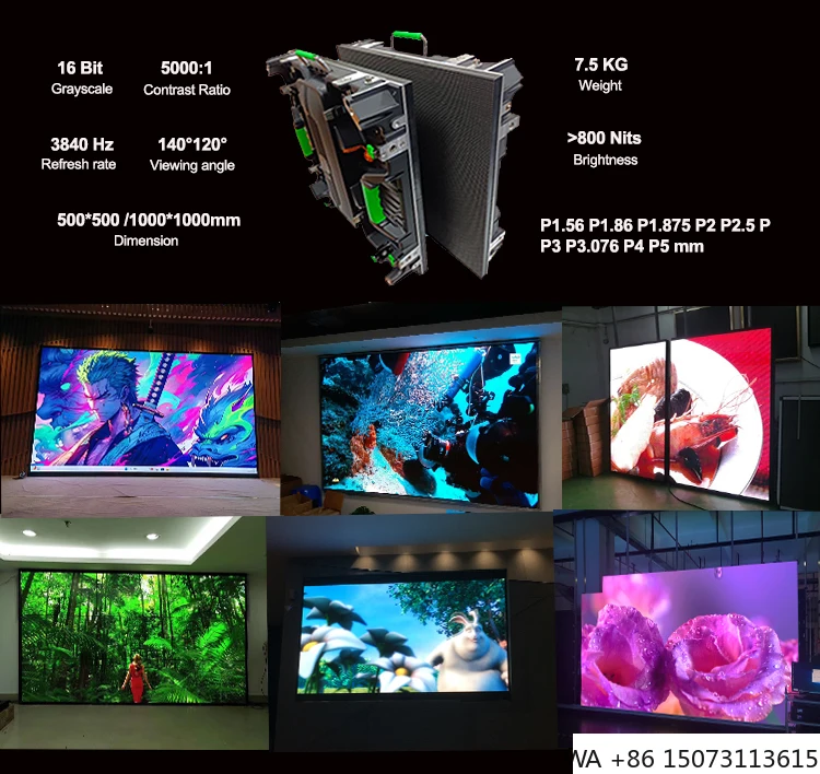 P2/P2.5/P3 full-color HD LED-scherm voor binnen - Live-uitzending, podium- en conferentieruimte-achtergrond