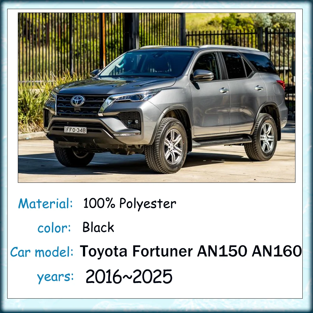 For Toyota Fortuner AN150 160 2016~2025 2017 2018 Car Magnetic Mesh Privacy Sunshade Side Window Sun Shade Protection Accessorie