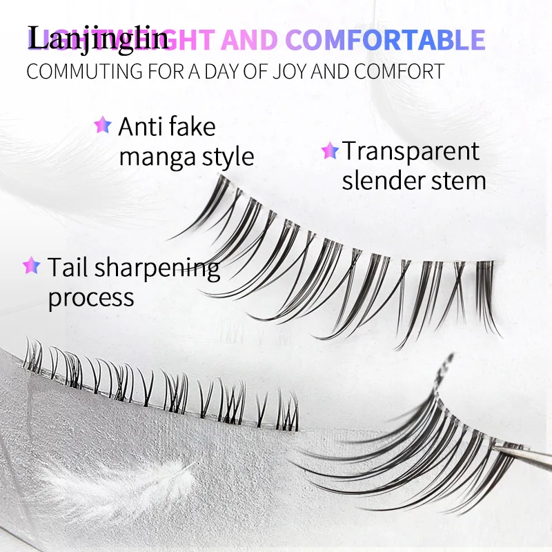 Eye Makeup Accessories 5 Pairs Set Natural False Eyelashes Manga Lashes 3D Faux Mink Lashes Soft Realistic Eyelash Extension