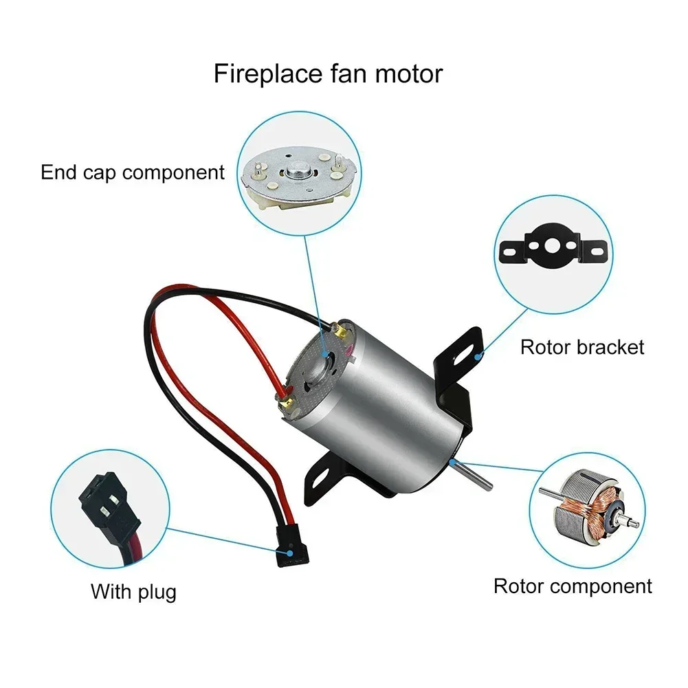 Fireplace Fan Motor Repair Parts Heat Power Semiconductor Power Generator Motor Replacement Stove Fan Fireplace Accessories Kit