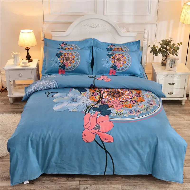 Spring Summer Spring Awinter All-purpose Quilt Cover Brushing Hair Skin-friendly Thickening Chinese Style Wedding Bed Cover