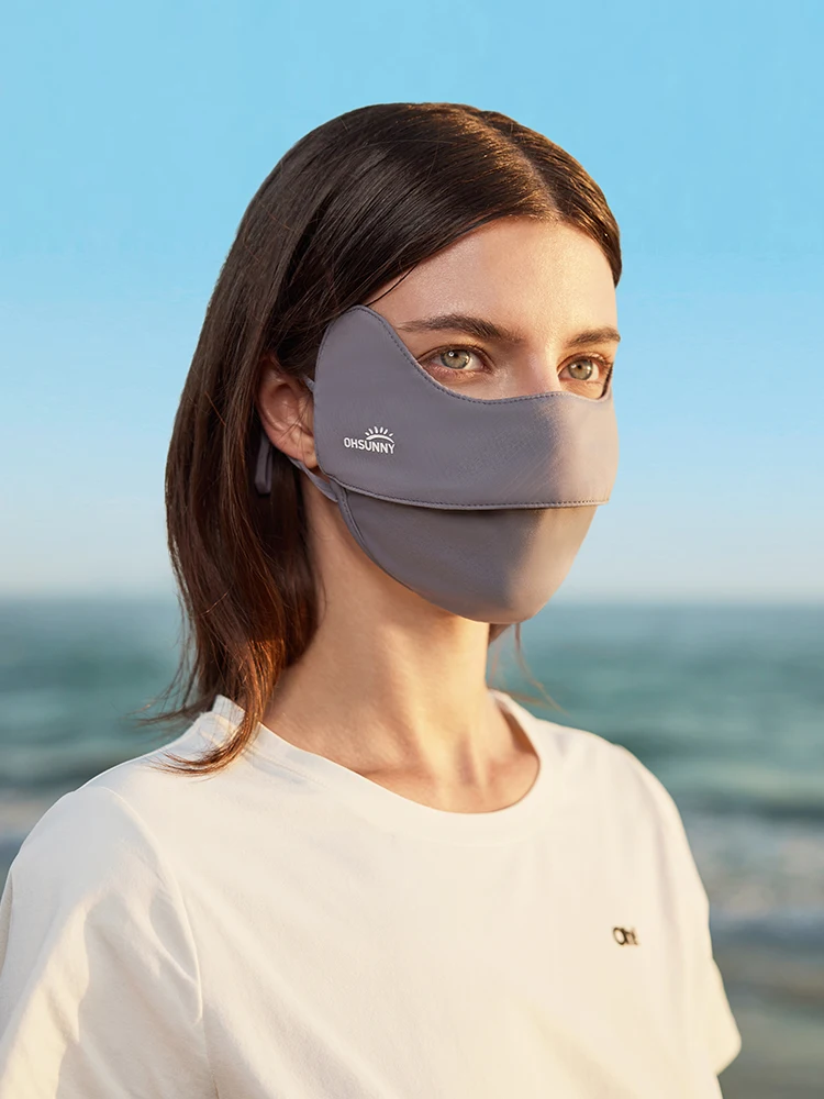 AliExpress OhSunny OHSUNNY Sun Mask Summer Outdoor Half Face Cover with Enlarge Breathable Hole,Unisex Cycling Sunscreen Masks UPF50+ Anti-UV