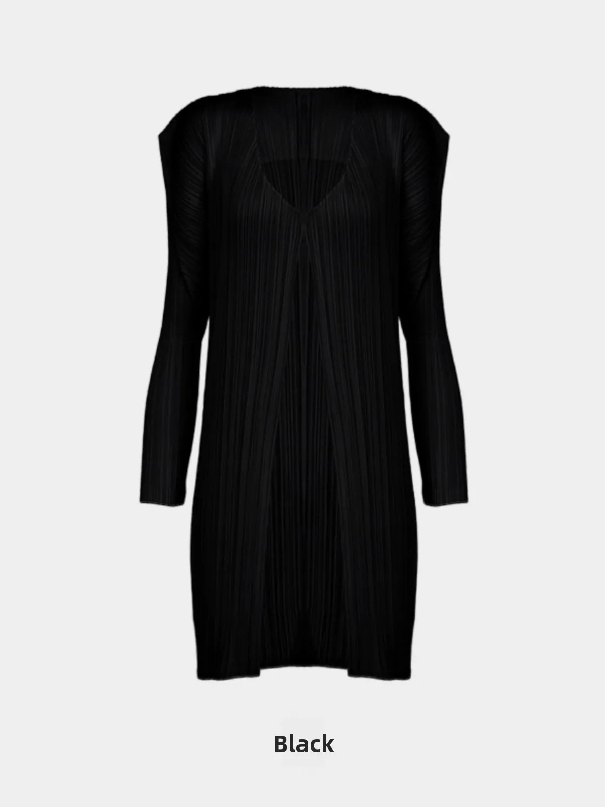 

Qingbei Casual Sle Faionable Pleated Midi Coat Windbreaker Ele Personali IM33PP326F Polyester Fiber Thin ...