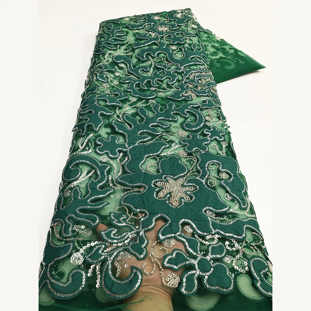 

Hot Sale Sequins Guipure Velvet Lace Fabric African Tulle Lace Fabrics For Sewing Women Wedding Dresses Elegant Velvet Net Lace