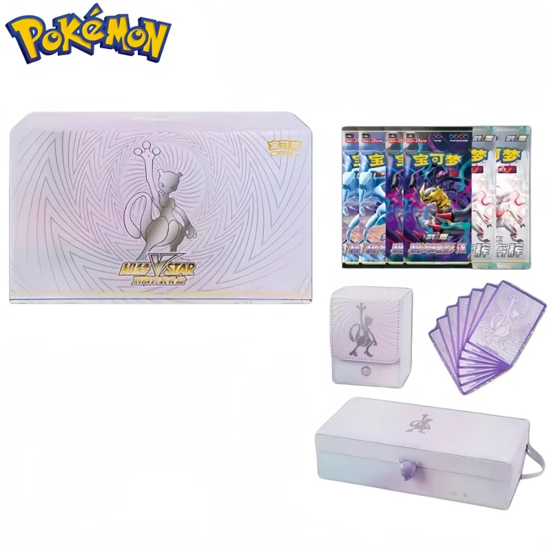 Hot 100% Original PokéMon Trading Ptcg Cards Game Simplified Chinese 8.0 Charizard Vstar Mewtwo Collect Suit Gift Box Child Gift view 6