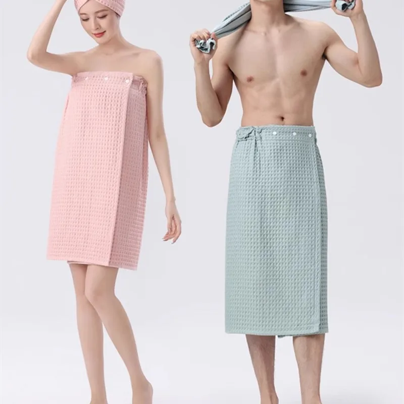 Cotton Thickened Bath Towel for Men and Women Can Absorb Water Without Shedding Hair Bath Waffle Strapless Beauty Nightgown