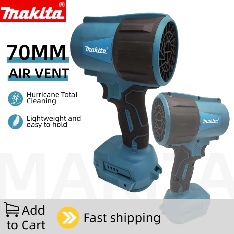 

Воздуходувка Makita 30000 об/мин, турбовентилятор, 18В, электрический пылесос, турбонаддув, перезаряжаемый, для чистки автомобиля