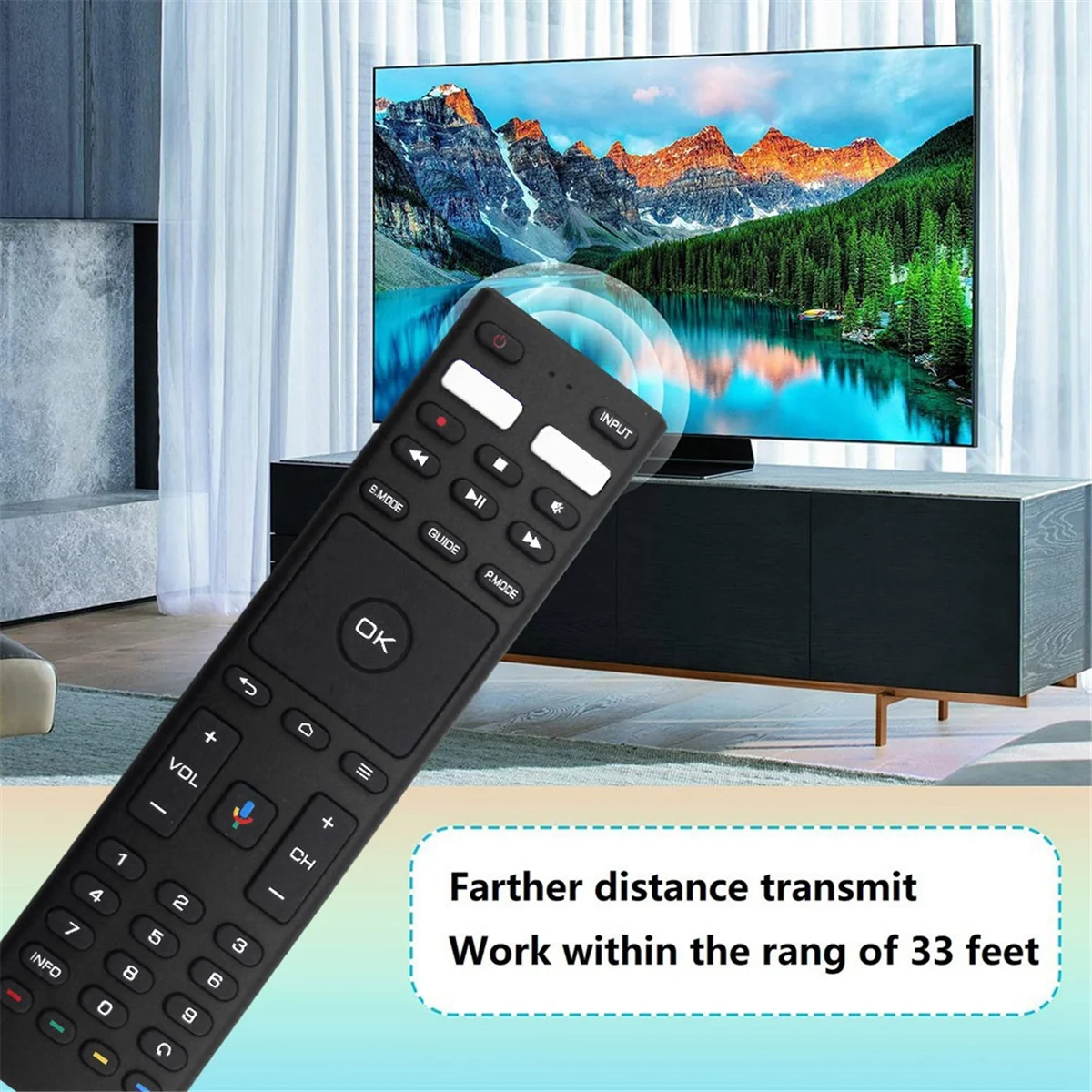 ABZV-Substituir controle remoto RM-C3363 para TV LED JVC RM-C3363 LT-32KB208