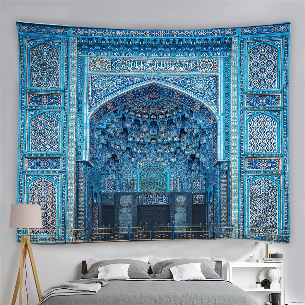 Islamic Tapestry Moroccan Architecture  Wall Hanging  Retro Luxury Geometric Pattern Oriental