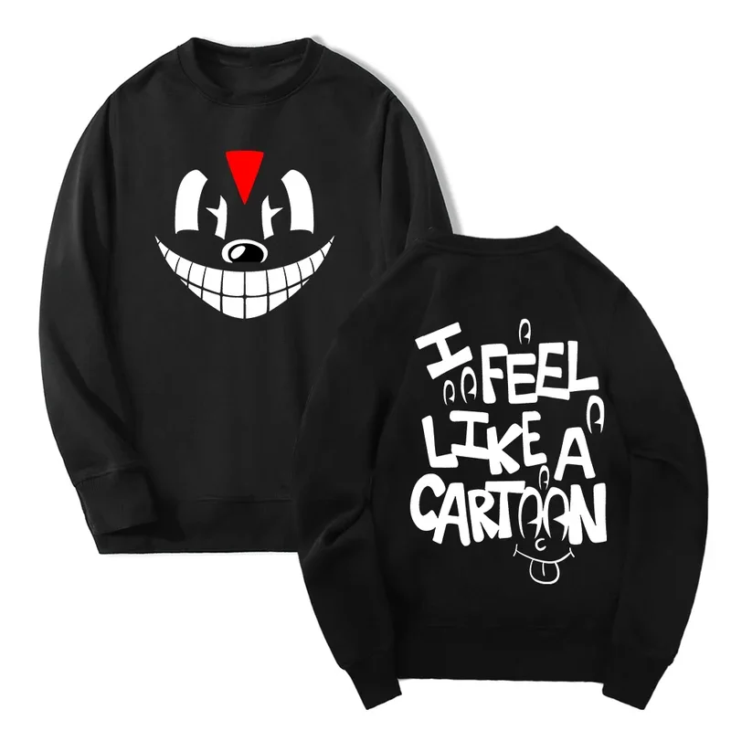 Lil Darkie cartoon sweatshirt unisex crewneck long sleeve streetwear 2023 Spider Gang tour women men's clothes