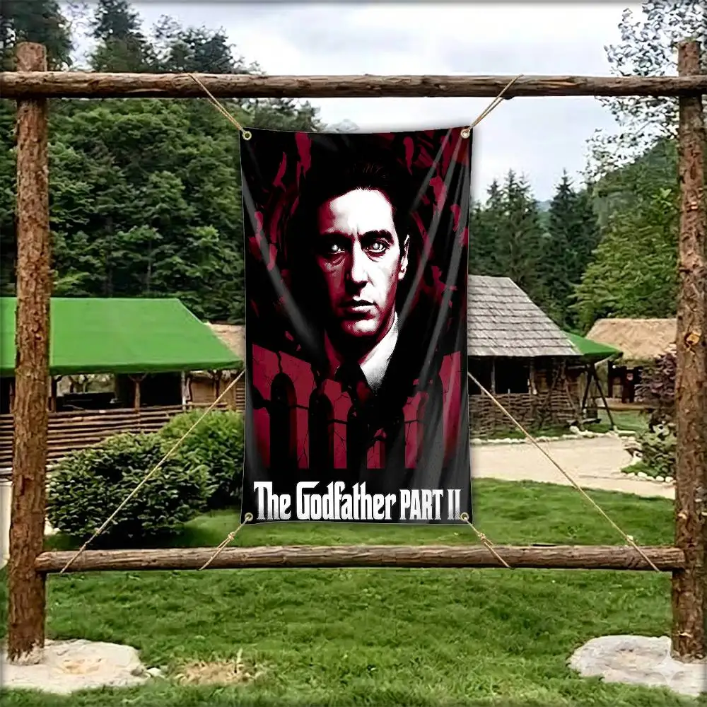 M-Michael Corleone The Best G-God-Father Flag Tapestry Banner for Bedroom Living Room Outdoor Camping Custom Supported