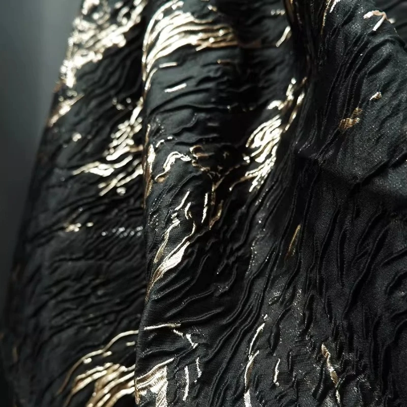 

Creative Vintage Metallic Jacquard Curtains Fabric Handmade for Sewing Home Texture Designer Textile Decoration Crafts Materials