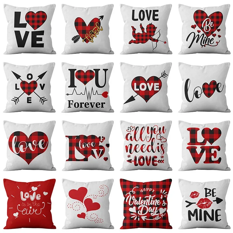 

Home Decoration New Valentine's Day Pillowcase Holiday House Gift cojines decorativos para sofá poszewki na poduszki